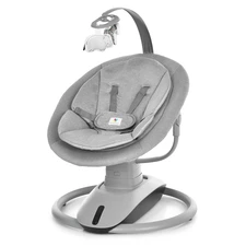 Убаюкивающий центр - шезлонг 9313 серый с регулируемым наклоном спинки